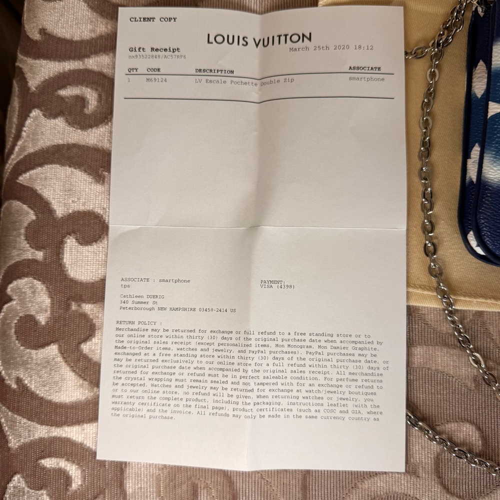 Louis Vuitton Escale Blue Tiedye Double Zip Pochette Crossbody Bag - Picture 2 of 16